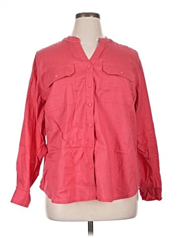 St. John's Bay Long Sleeve Button-Down Shirt (view 1)