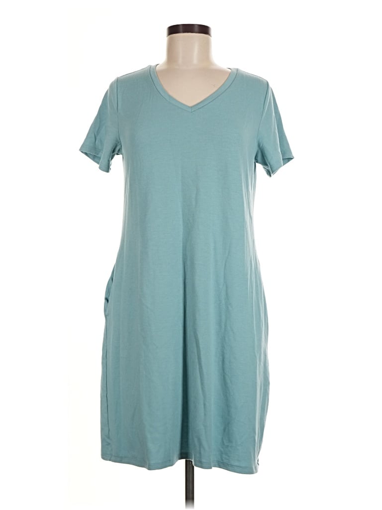 Pre-owned Time And Tru Casual Dress In Teal