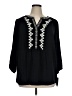 I.N. Studio Black 3/4 Sleeve Blouse Size 1X - photo 1