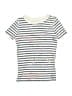 Crewcuts Stripes Ivory Short Sleeve T-Shirt Size 7 - photo 1
