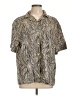 Levi's Animal Print Tan Short Sleeve Button-Down Shirt Size M - photo 1