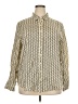 J.Crew 100% Viscose Print Ivory Long Sleeve Button-Down Shirt Size XXL - photo 1