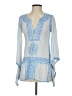 Calypso St. Barth Blue 3/4 Sleeve Blouse Size S - photo 1