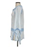 Calypso St. Barth Blue 3/4 Sleeve Blouse Size S - photo 5