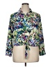 Investments 100% Polyester Print Green 3/4 Sleeve Blouse Size XL Petite - photo 1