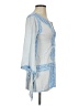 Calypso St. Barth Blue 3/4 Sleeve Blouse Size S - photo 4