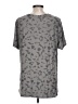 LOGO by Lori Goldstein Camo Gray Short Sleeve Top Size L - photo 2