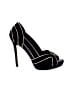 BCBGMAXAZRIA Stripes Black Heels Size 7 - photo 1