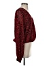 Generation Love 100% Polyester Animal Print Red Long Sleeve Blouse Size S - photo 4