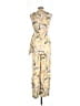 Mango 100% Viscose Paisley Gold Jumpsuit Size M - photo 2