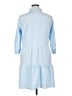Unbranded 100% Polyester Checkered-gingham Blue Casual Dress Size XL - photo 2