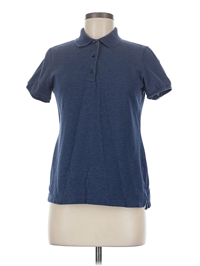 Pre-owned Uniqlo Short Sleeve Polo Shirt In Blue