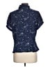 Collectif 100% Polyester Stars Blue Short Sleeve Blouse Size 12 - photo 2