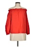 J.Crew 100% Cotton Red 3/4 Sleeve Blouse Size 6 - photo 1