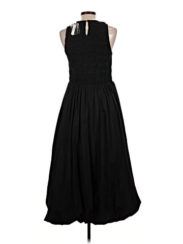 Madewell The Melody Bubble-Hem Smocked Midi Dress in Poplin (view 2)