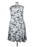 Perceptions Print Gray Cocktail Dress Size 3X - photo 2