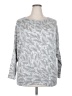 White House Black Market Print Silver Pullover Sweater Size 2XEstimated - photo 1