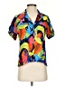 Assorted Brands 100% Viscose Tropical Blue Short Sleeve Blouse Size XS (petite) - photo 1