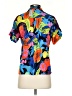 Assorted Brands 100% Viscose Tropical Blue Short Sleeve Blouse Size XS (petite) - photo 2