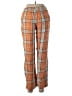 Assorted Brands 100% Rayon Plaid Orange Casual Pants Size M - photo 2