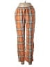 Assorted Brands 100% Rayon Plaid Orange Casual Pants Size M - photo 1