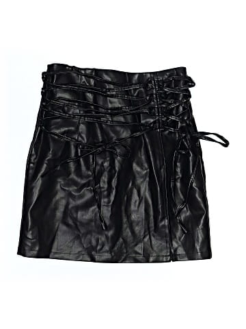 Fashion Classics Faux Leather Skirt (view 1)
