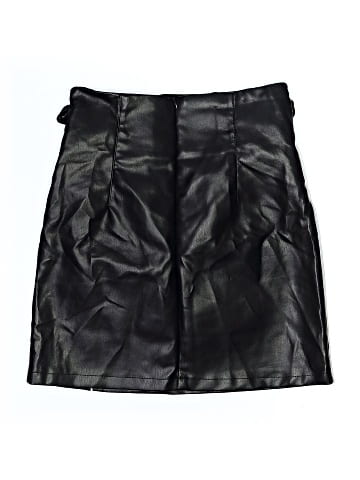 Fashion Classics Faux Leather Skirt (view 2)