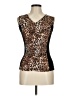 Joseph Ribkoff Animal Print Brown Sleeveless Top Size 6 - photo 1