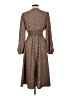 Unbranded 100% Polyester Print Brown Casual Dress Size L - photo 2
