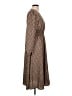 Unbranded 100% Polyester Print Brown Casual Dress Size L - photo 4
