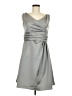 David's Bridal 100% Polyester Solid Gray Cocktail Dress Size 10 - photo 1