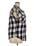 Jachs Girlfriend 100% Rayon Plaid Blue Sleeveless Button-Down Shirt Size XXL - photo 4