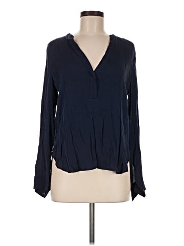 Vince. Long Sleeve Silk Top (view 1)