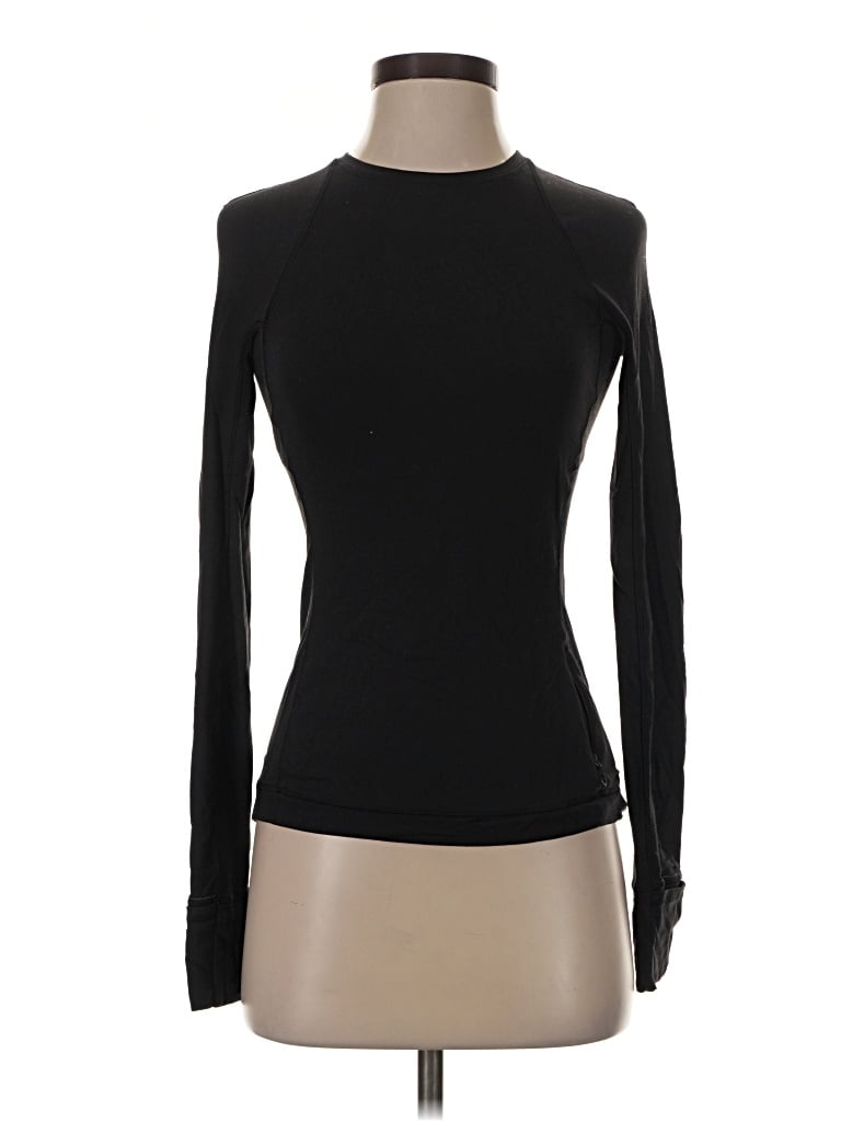 Pre-owned Lululemon Athletica Long Sleeve T-shirt In Black