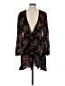 Mi ami 100% Polyester Floral Black Casual Dress Size S - photo 1