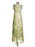 Line & Dot 100% Polyester Tie-dye Green Cocktail Dress Size S - photo 1