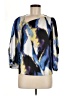 DKNY 100% Polyester Blue 3/4 Sleeve Blouse Size M - photo 1