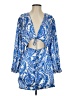 Fore 100% Polyester Paisley Multi Color Blue Casual Dress Size S - photo 1