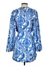 Fore 100% Polyester Paisley Multi Color Blue Casual Dress Size S - photo 2