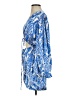 Fore 100% Polyester Paisley Multi Color Blue Casual Dress Size S - photo 5