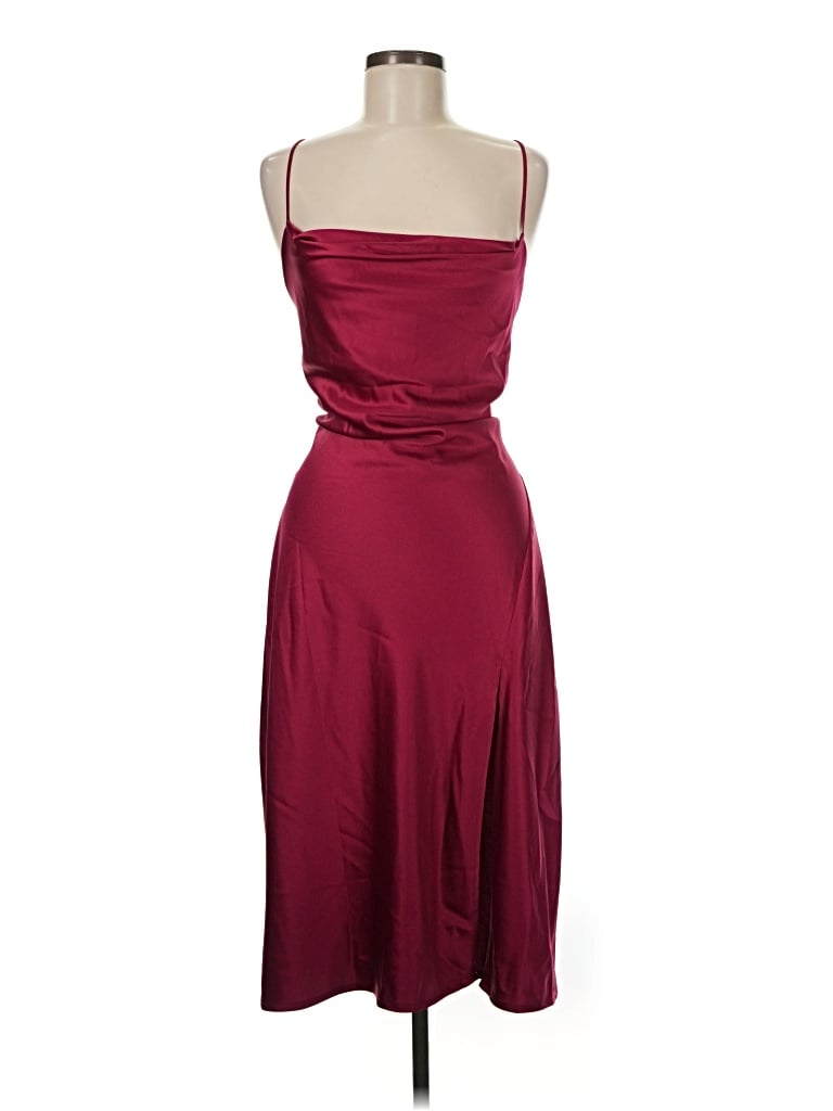 Pre-owned Forever 21 Cocktail Dress In Burgundy