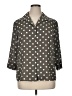 Assorted Brands Polka Dots Gray 3/4 Sleeve Button-Down Shirt Size EU 48 / US 18 - photo 1