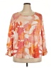 Chico's Orange 3/4 Sleeve Blouse Size XXL (4) - photo 1