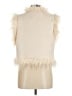 Le Lis 100% Polyester Ivory Faux Fur Vest Size M - photo 2