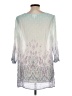 J.Jill 100% Tencel Silver 3/4 Sleeve Blouse Size Lg Petite - photo 2