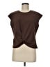 Modern Works Brown Short Sleeve Top Size M - photo 1