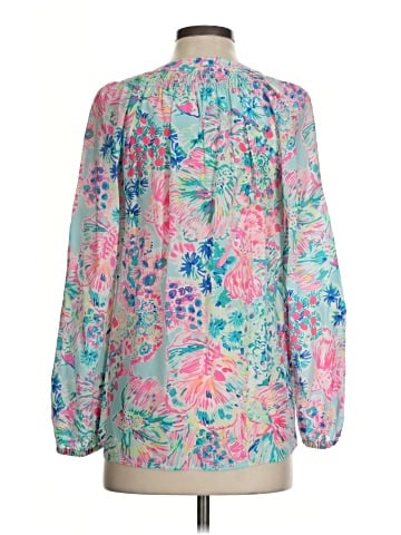 Lilly Pulitzer Long Sleeve Silk Top (view 2)