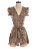 Unbranded 100% Polyester Animal Print Brown Romper Size S - photo 1