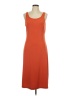 Unbranded Solid Orange Casual Dress Size L - photo 1