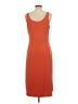 Unbranded Solid Orange Casual Dress Size L - photo 2
